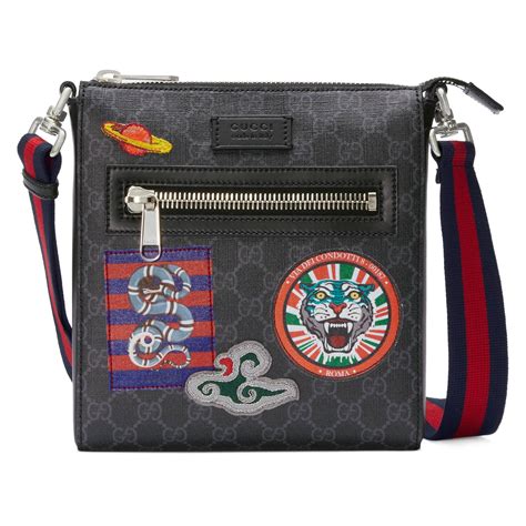 black gg supreme night courrier bag replica|Gucci Night Courier Messenger GG Supreme Black .